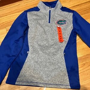 Men's Blue and Gray Quarter-Zip Sweatshirt